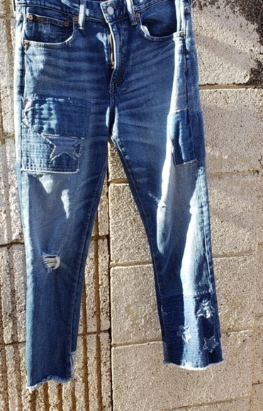 Polo Ralph Lauren Waverly‎ Straight Blue Crop Jeans - Picture 2 of 3